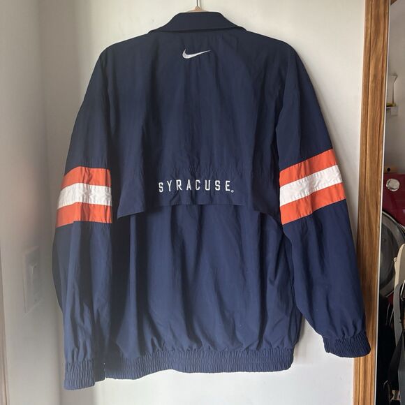 VTG 90s Nike Team Syracuse Orange Nylon Windbreaker Anorak Jacket Medium Y2K - Picture 8 of 16